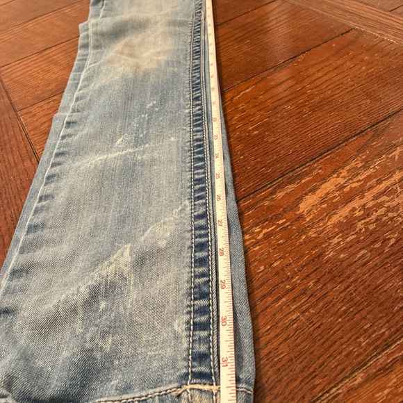 AFFLICTION Jenna Jeans Women 28x32 Gothic Studs Denim Crystal Grunge Thrashed - Picture 14 of 16